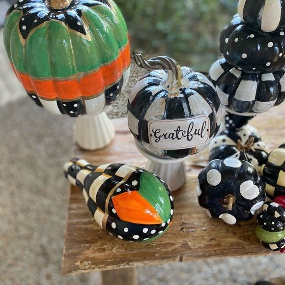 Large Designer inspired Checked Pumpkin - Picture 6 of 11